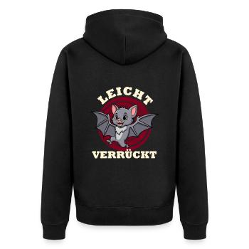 Halloween Costume SLIGHTLY CRAZY Funny Kids - Unisex Premium Organic Zip Hoodie - black - Back - Nico (187cm)