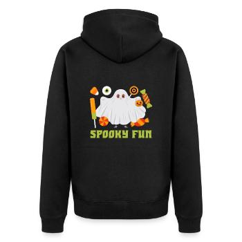 Costume d’Halloween SPOOKY FUN Drôle Enfants - Veste à capuche bio Premium Unisexe - noir - Dos - Nico (187cm)