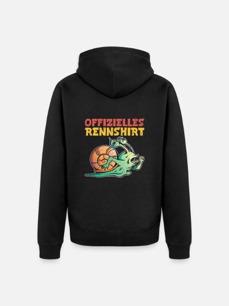 Läufer OFFIZIELLES RENNSHIRT Laufen Lustiges - Unisex Premium Bio Zip Hoodie - Schwarz
