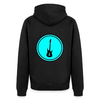 Symbole de guitare - Veste à capuche bio Premium Unisexe - noir - Dos - Nico (187cm)