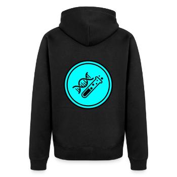 Test tube chemistry - Unisex Premium Organic Zip Hoodie - black - Back - Nico (187cm)