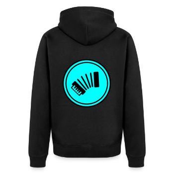 Musique d’accordéon - Veste à capuche bio Premium Unisexe - noir - Dos - Nico (187cm)