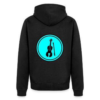 Icône de violon - Veste à capuche bio Premium Unisexe - noir - Dos - Nico (187cm)