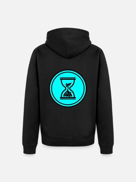 Sanduhr Symbol - Unisex Premium Bio Zip Hoodie - Schwarz
