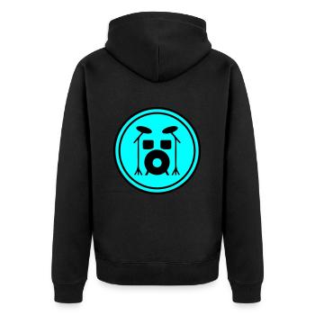 Percussion - Unisex Premium Organic Zip Hoodie - black - Back - Nico (187cm)