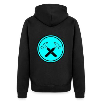 Symbole du marteau - Veste à capuche bio Premium Unisexe - noir - Dos - Nico (187cm)
