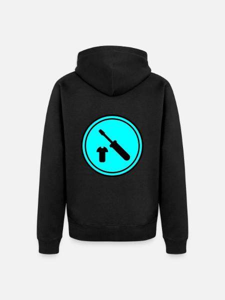 Screwdriver icon - Unisex Premium Organic Zip Hoodie - black