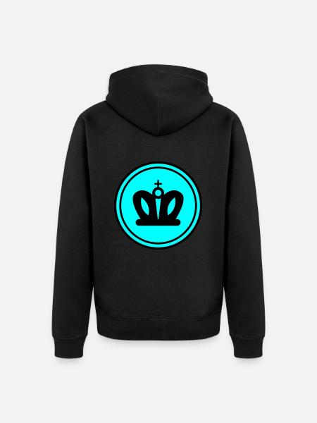 Crown - Unisex Premium Organic Zip Hoodie - black