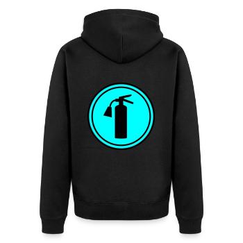 Symbole d’extincteur - Veste à capuche bio Premium Unisexe - noir - Dos - Nico (187cm)