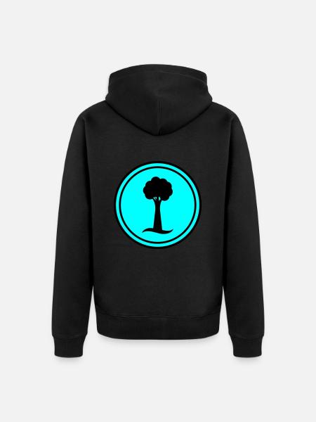 Tree icon - Unisex Premium Organic Zip Hoodie - black