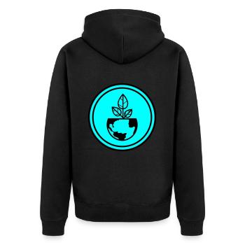 Planète Terre - Veste à capuche bio Premium Unisexe - noir - Dos - Nico (187cm)
