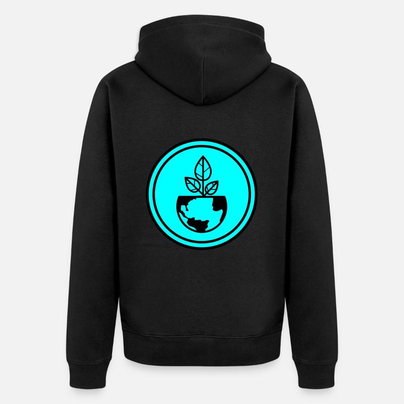 Planète Terre - Veste à capuche bio Premium Unisexe - noir