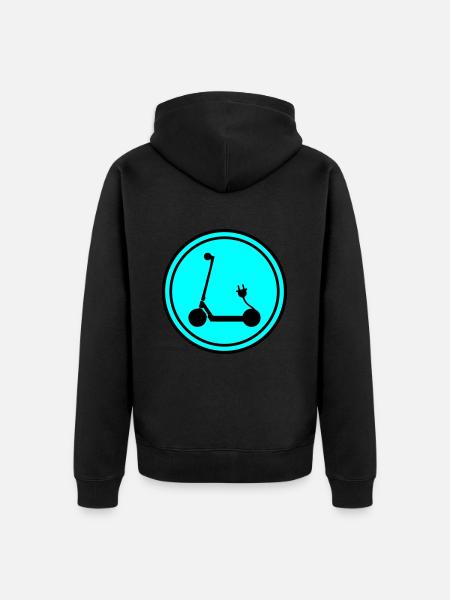E-roller Icon - Unisex Premium Bio Zip Hoodie - Schwarz