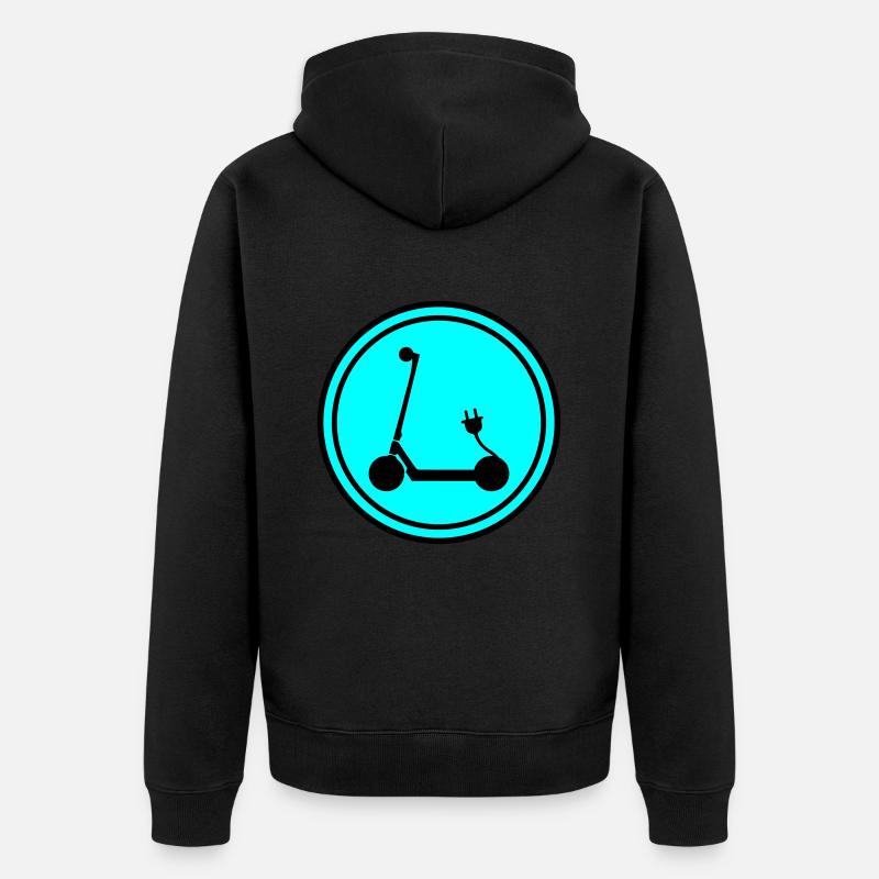 Icône E-scooter - Veste à capuche bio Premium Unisexe - noir