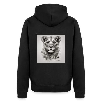 Roi de la jungle - Veste à capuche bio Premium Unisexe - noir - Dos - Nico (187cm)