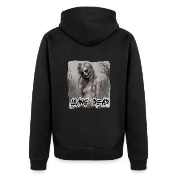 Morts-vivants / Zombie / Morts-vivants / Monstre / Effrayant - Veste à capuche bio Premium Unisexe - noir - Dos - Nico (187cm)