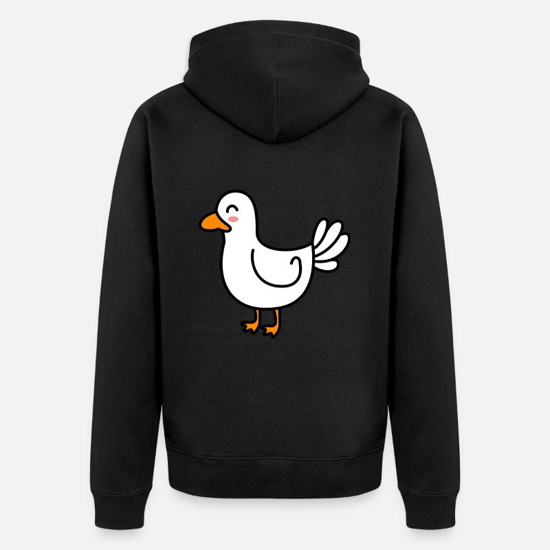 Goose Comic Animal - Veste à capuche bio Premium Unisexe - noir