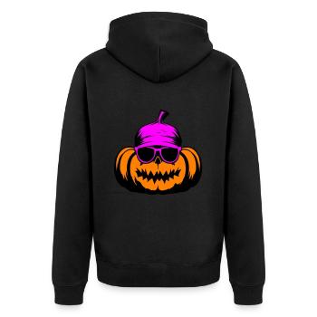Citrouille Halloween Cool - Veste à capuche bio Premium Unisexe - noir - Dos - Nico (187cm)