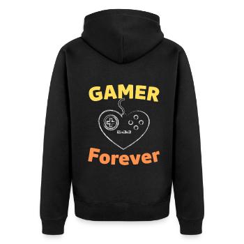 Gamer Forever ! - Veste à capuche bio Premium Unisexe - noir - Dos - Nico (187cm)