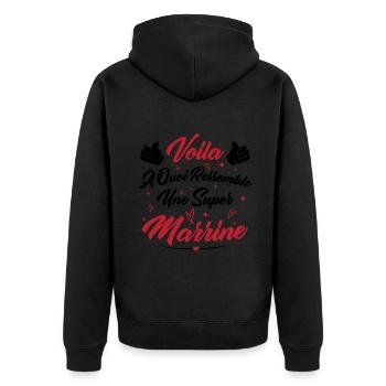 Voilà à quoi ressemble une super marraine - Veste à capuche bio Premium Unisexe - noir - Dos - Nico (187cm)
