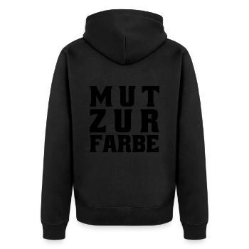 Sarcasm Irony Saying Funny Sayings Fun Courage - Unisex Premium Organic Zip Hoodie - black - Back - Nico (187cm)