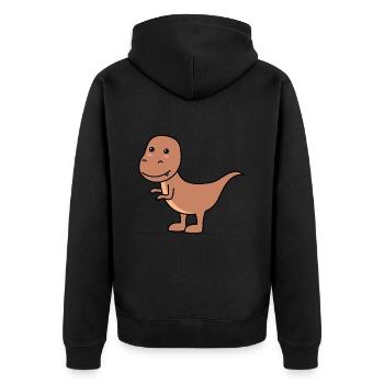 Dinosaure T-Rex Comic - Veste à capuche bio Premium Unisexe - noir - Dos - Nico (187cm)