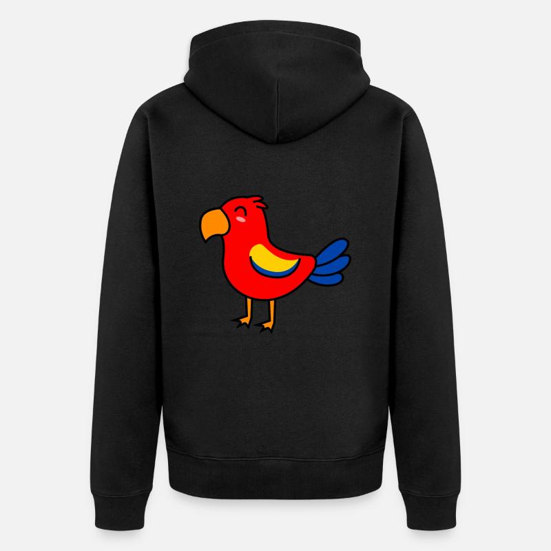 Papagai Comic Animal - Veste à capuche bio Premium Unisexe - noir