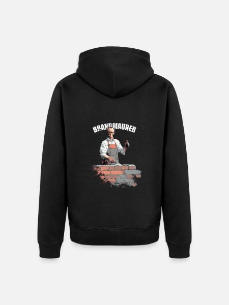 Merz - Brandmaurer - Brandmauer gegen rechts - Unisex Premium Bio Zip Hoodie - Schwarz