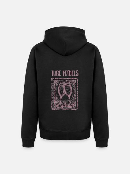 JGA - Ihre Madels - individueller Name - Unisex Premium Bio Zip Hoodie - Schwarz