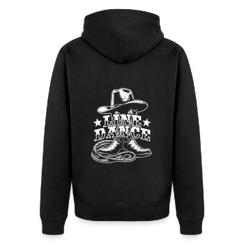 Line dance - Linedancing Country Fan - Gift - Unisex Premium Organic Zip Hoodie - black - Back - Nico (187cm)