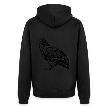 Faucons Oiseaux Oiseaux - Veste à capuche bio Premium Unisexe - noir - Dos - Nico (187cm)