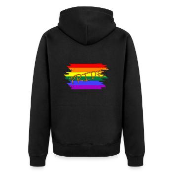 Pride lgbtq - Unisex Premium Bio Zip Hoodie - Schwarz - Hinten - Nico (187cm)