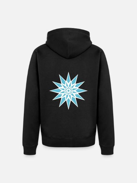 Cristal de glace étoilée - Veste à capuche bio Premium Unisexe - noir