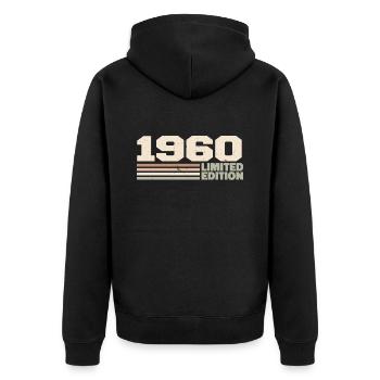 1960 Cadeau Anniversaire 1960 édition limitée 1960 - Veste à capuche bio Premium Unisexe - noir - Dos - Nico (187cm)