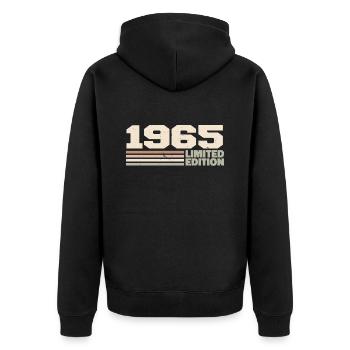 1965 Cadeau Anniversaire 1965 édition limitée 1965 - Veste à capuche bio Premium Unisexe - noir - Dos - Nico (187cm)