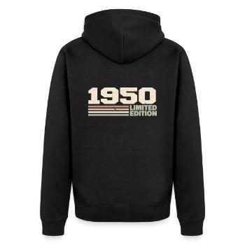 1950 Cadeau Anniversaire 1950 édition limitée 1950 - Veste à capuche bio Premium Unisexe - noir - Dos - Nico (187cm)