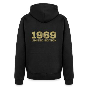 Cadeau D'anniversaire Nées En 1969 Vintage 1969 - Veste à capuche bio Premium Unisexe - noir - Dos - Nico (187cm)