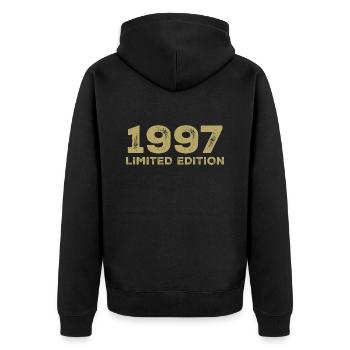 Cadeau D'anniversaire Nées En 1997 Vintage 1997 - Veste à capuche bio Premium Unisexe - noir - Dos - Nico (187cm)