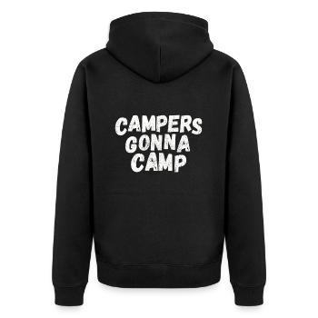 Campers going to camp! white - Unisex Premium Organic Zip Hoodie - black - Back - Nico (187cm)