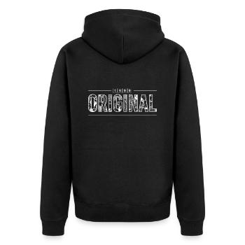 Original 1999 Retro 1999 Anniversary Gift - Unisex Premium Organic Zip Hoodie - black - Back - Nico (187cm)