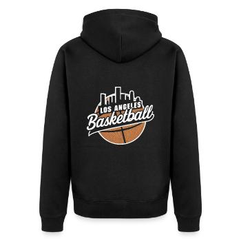 Joueurs de basket-ball de Los Angeles United States - Veste à capuche bio Premium Unisexe - noir - Dos - Nico (187cm)