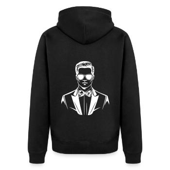 Marié élégant - Veste à capuche bio Premium Unisexe - noir - Dos - Nico (187cm)