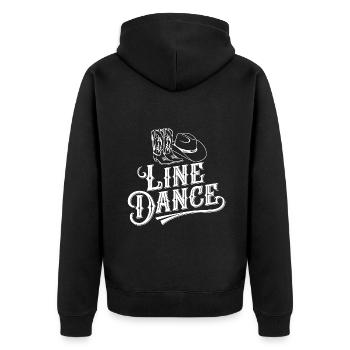 Line Dance Group Training My Dance Sport - Unisex Premium Organic Zip Hoodie - black - Back - Nico (187cm)