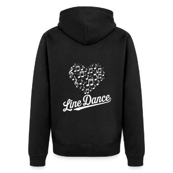 Danse en ligne Danser avec l’amour et le cœur - Veste à capuche bio Premium Unisexe - noir - Dos - Nico (187cm)
