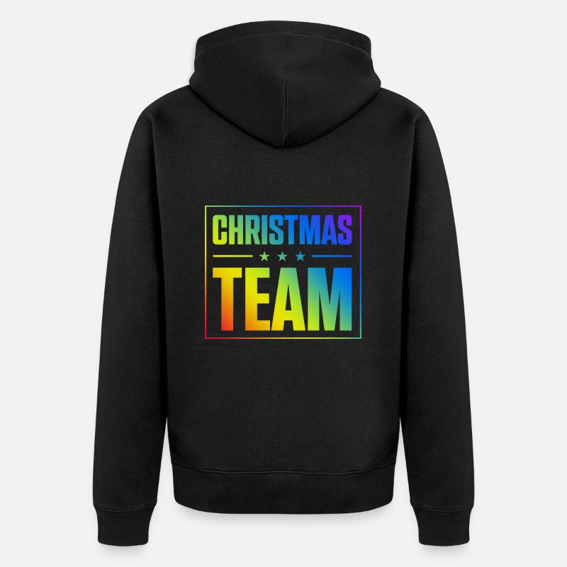 Équipe de Noël - Veste à capuche bio Premium Unisexe - noir