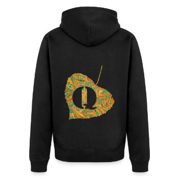 Sheet E 95 Q - Unisex Premium Organic Zip Hoodie - black - Back - Nico (187cm)