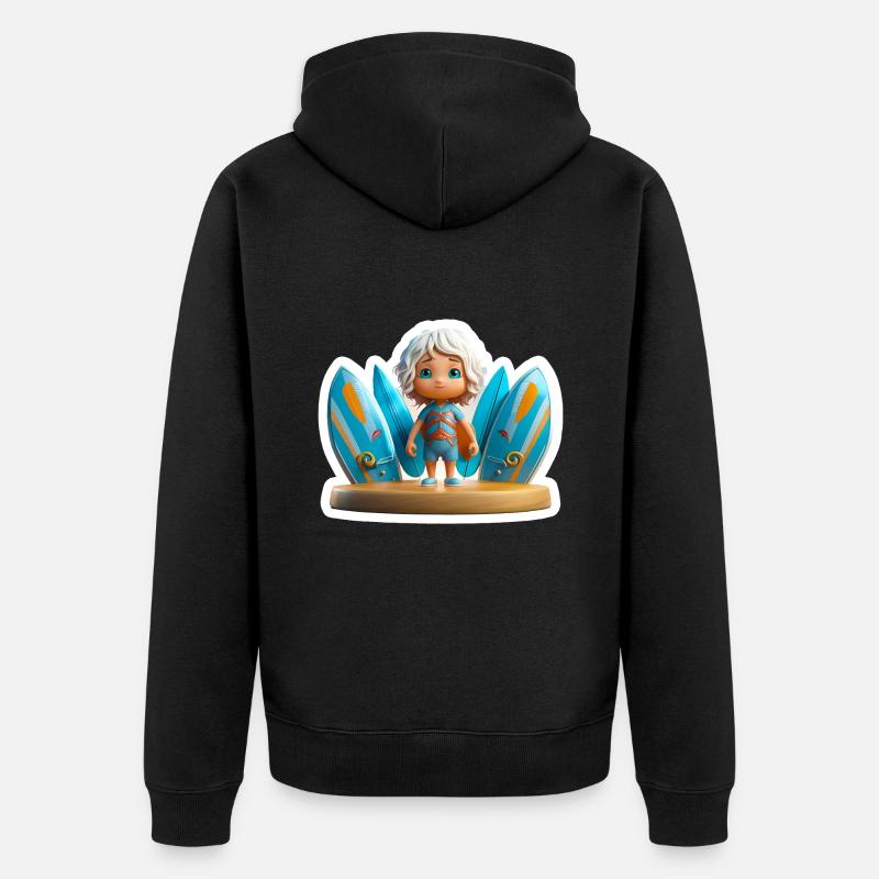 Continuez à surfer - Veste à capuche bio Premium Unisexe - noir