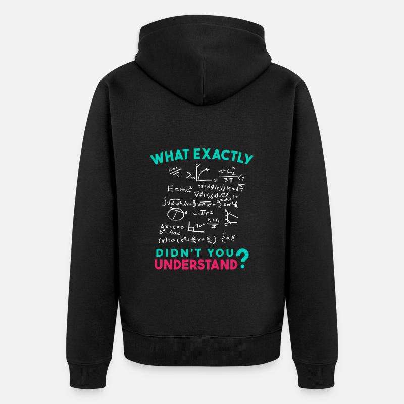 Physik Mathe Formel Scherz - Unisex Premium Bio Zip Hoodie - Schwarz