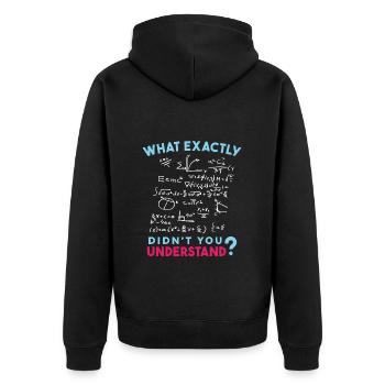 Physique Math Formule Blague - Veste à capuche bio Premium Unisexe - noir - Dos - Nico (187cm)
