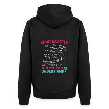 Physique Math Formule Blague - Veste à capuche bio Premium Unisexe - noir - Dos - Nico (187cm)